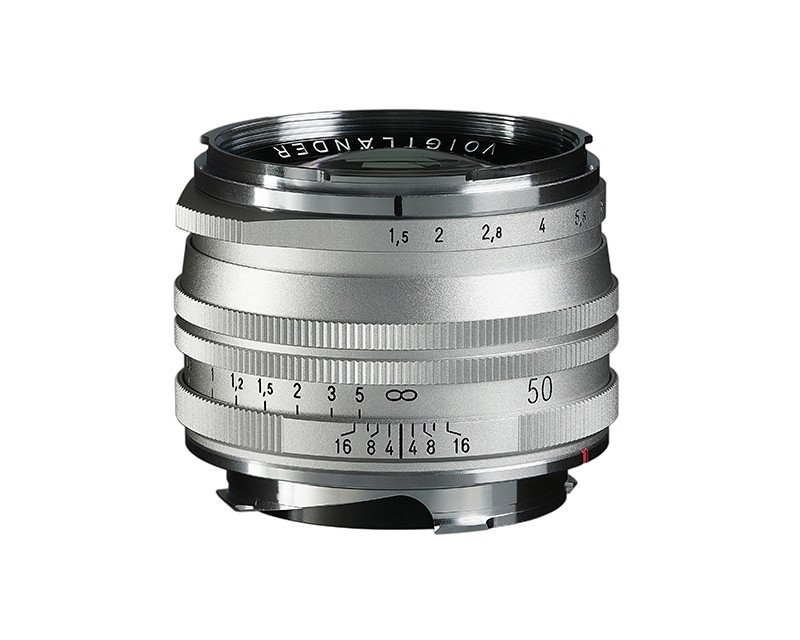 Voigtlander 50mm f1.5 II VM ASPH Vintage Line Nokton Silver MC Lens
