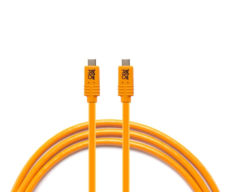 TetherTools CUCP15-ORG TetherPro USB-C to USB-C for Phase One, 15' (4.6m) Orange Cable