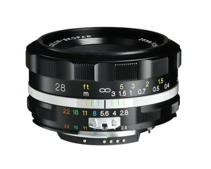 Voigtlander 28mm f2.8 Aspherical SL II-S Color-Skopar Nikon Fit Black Lens