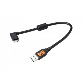 TetherTools CU61RT15-BLK TetherPro USB 3.0 SuperSpeed Micro-B Right Angle 15' (4.6m) Cable