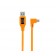 TetherTools CU51RT02-ORG TetherPro USB 2.0 to Mini-B 5-pin Right Angle Adapter "Pigtail", 20" (50cm), High-Visibilty Orange